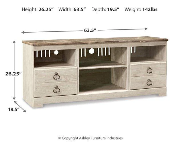 Willowton 4-Piece Entertainment Center with Electric Fireplace - Image 13