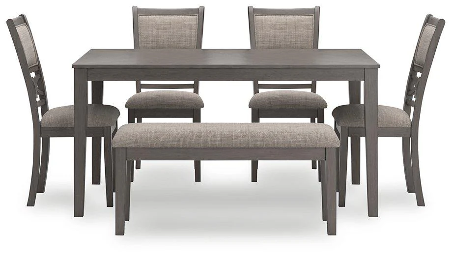Wrenning Dining Table and 4 Chairs and Bench (Set of 6) - Image 4