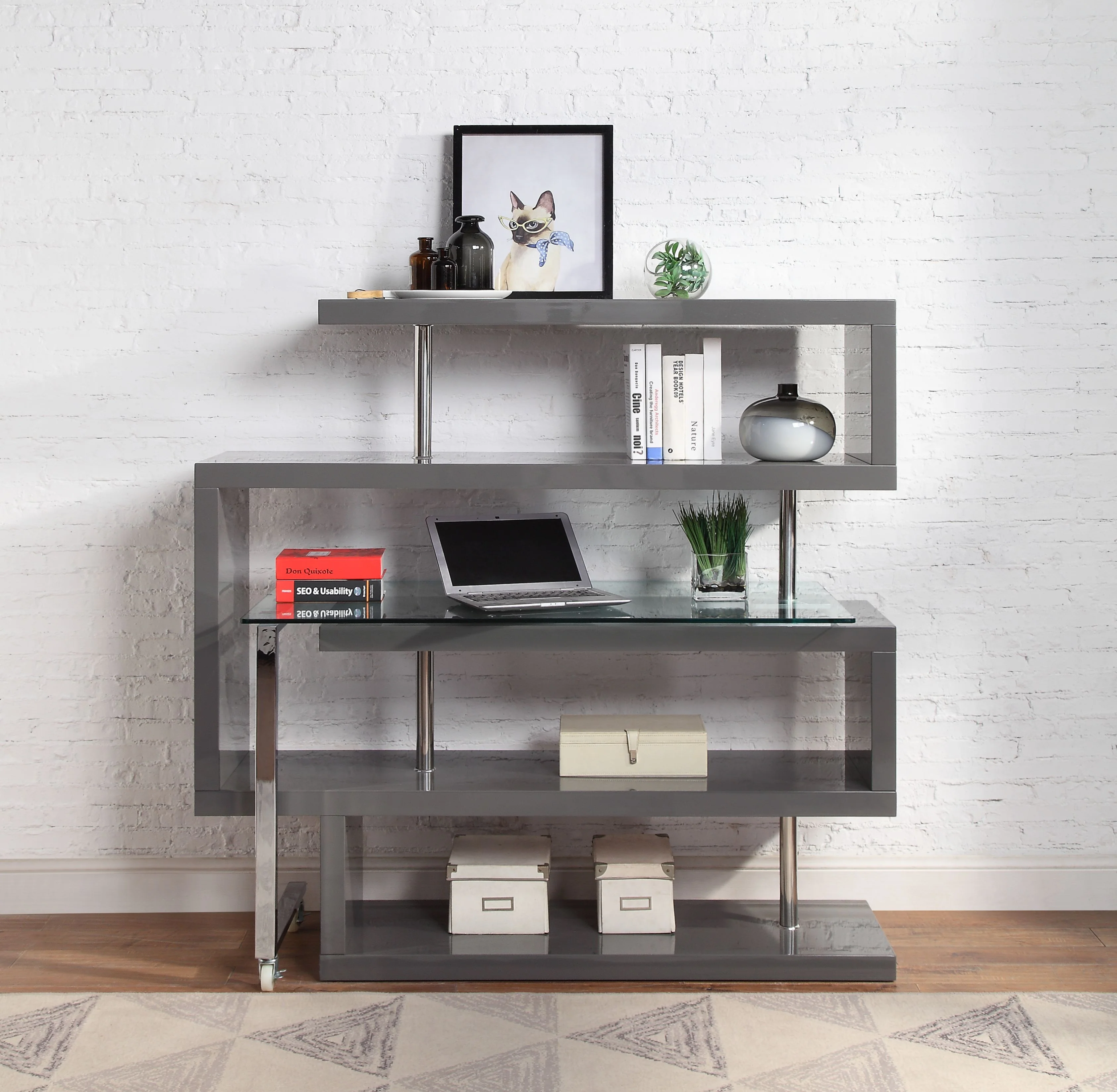Writing Desk w/BookShelf - Image 8