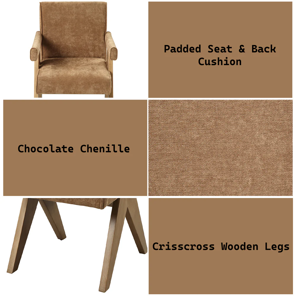 Zoey Arm Chair (Set-2) - Image 9