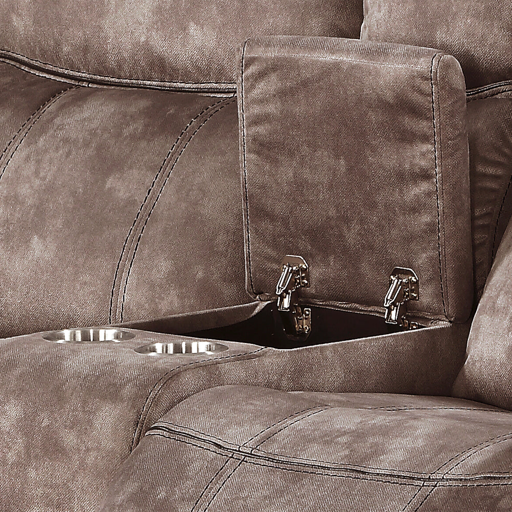 Zubaida Motion Loveseat & Console w/USB Port - Image 8