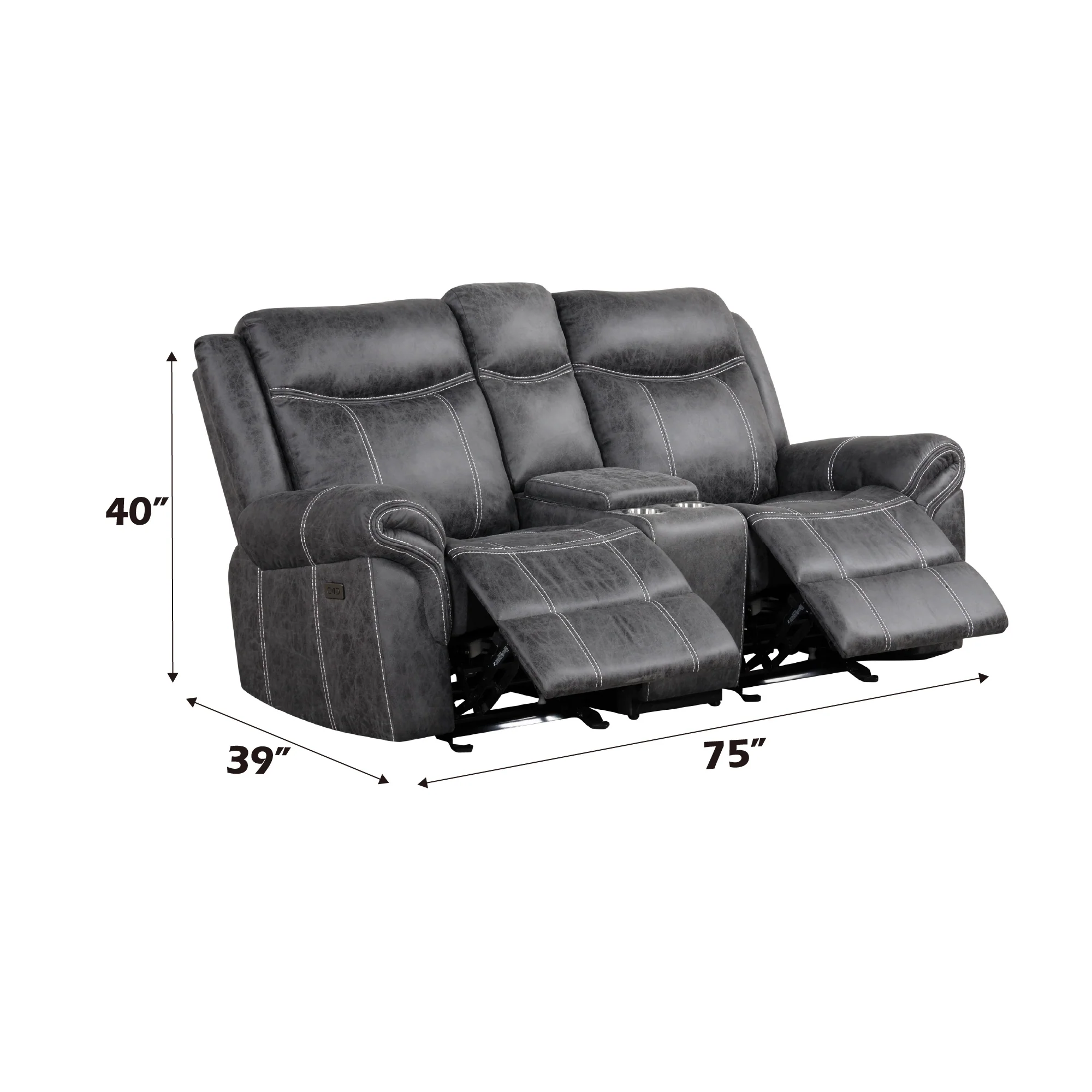 Zubaida Power Motion Loveseat w/USB Port - Image 15