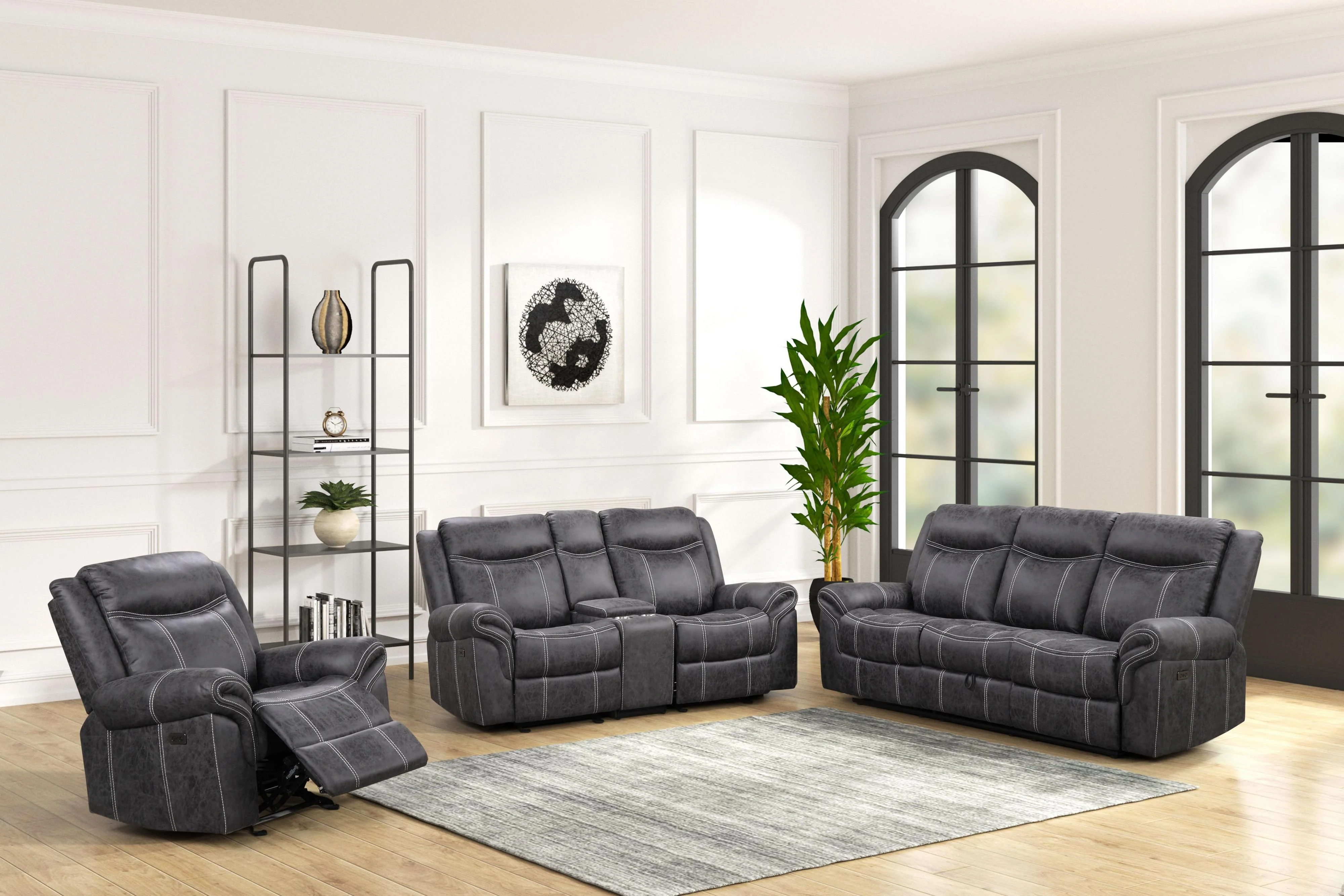 Zubaida Power Motion Loveseat w/USB Port - Image 17