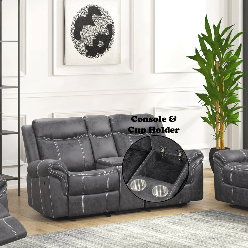Zubaida Power Motion Loveseat w/USB Port - Image 9